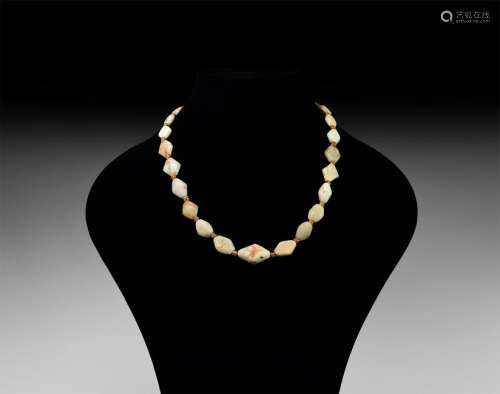 Western Asiatic Agate Bead Necklace