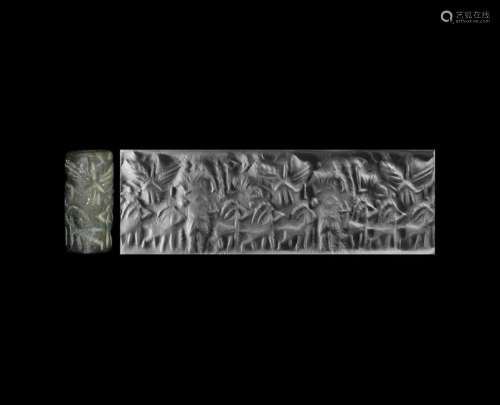 Western Asiatic Cylinder Seal with Pastoral Scene