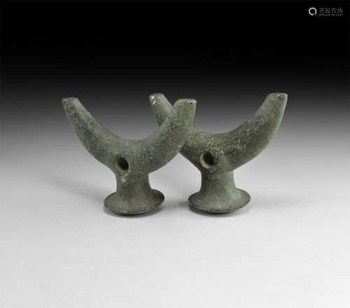 Western Asiatic Bactrian Horned Idol Pair