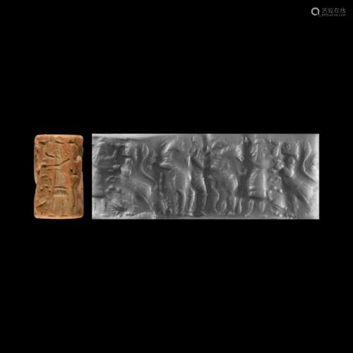 Syro-Cappadocian Cylinder Seal w/Contest Scenes