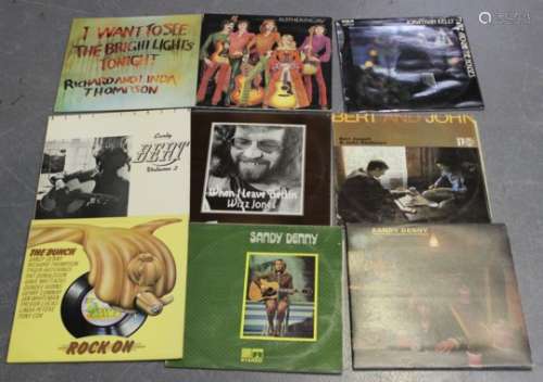 A collection of thirty seven mainly folk LP records, including albums by Wizz Jones, Bert Jansch and