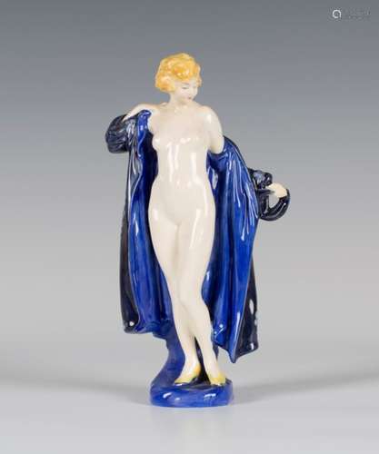 A Royal Doulton porcelain figure 'The Bather', HN687, green printed and black painted marks to base,