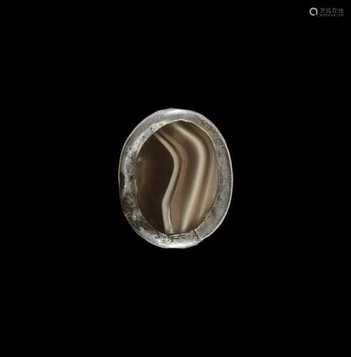 Western Asiatic Babylonian Banded Agate Bead