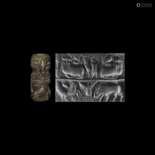 Western Asiatic Cylinder Seal with Animals