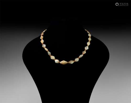 Western Asiatic Agate Bead Necklace