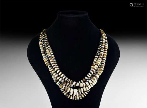 Yemeni Banded Agate Bead Necklace