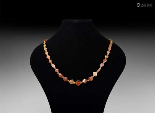 Western Asiatic Agate Bead Necklace