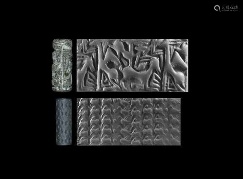 Western Asiatic Cylinder Seal Group with Animals