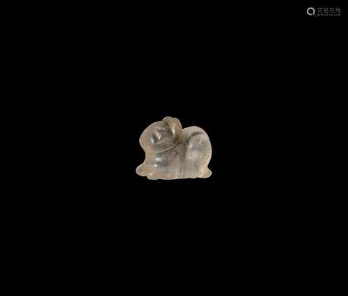 Western Asiatic Rock Crystal Feline Amulet