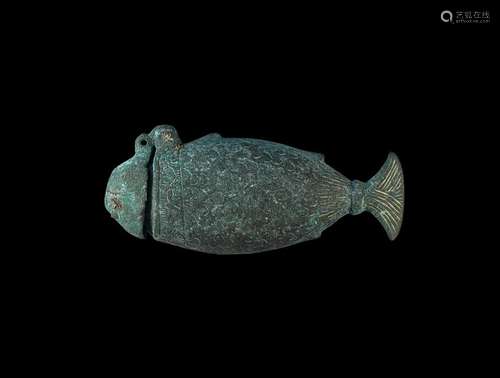 Western Asiatic Fish-Shaped Cosmetic Vessel