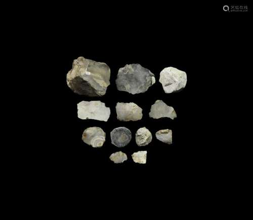 Stone Age Grime's Graves Flint Tool Collection