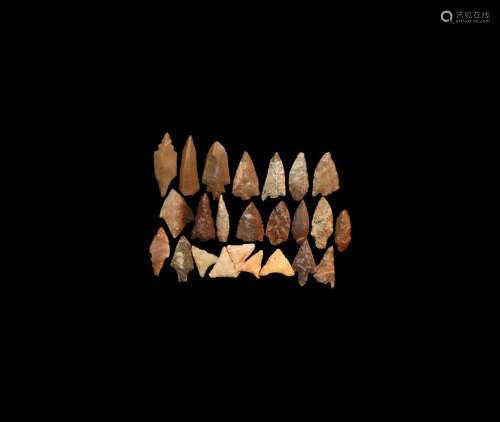 Stone Age Arrowhead Collection