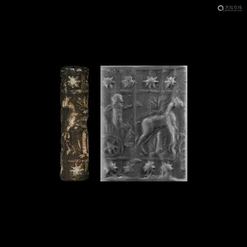 Western Asiatic Cylinder Seal with Chariot