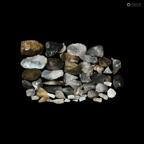 Stone Age British and Other Flint Tool Collection