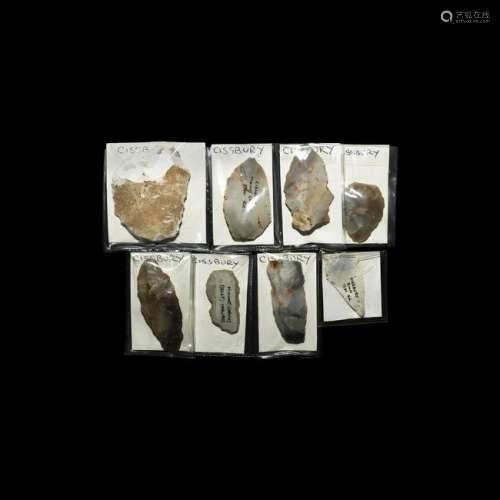 Stone Age Mount Carvey, Cissbury Flint Tool Collection