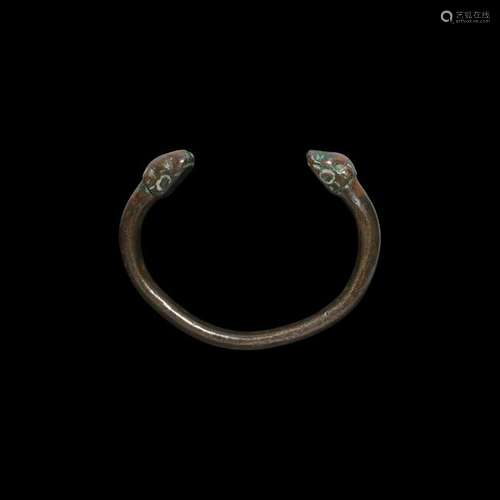 Western Asiatic Bracelet with Animal Heads