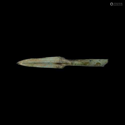 Bronze Age Rib Decorated Spearhead