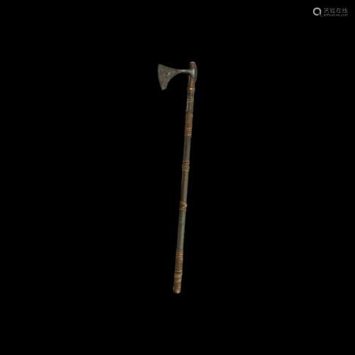 Viking Bearded Axe with Decorative Handle