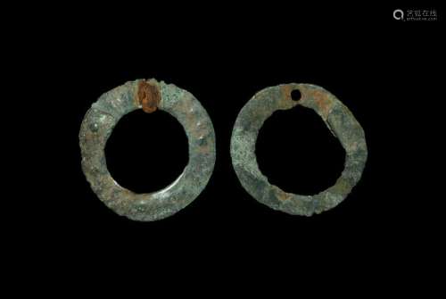Anglo-Saxon Annular Brooch Pair