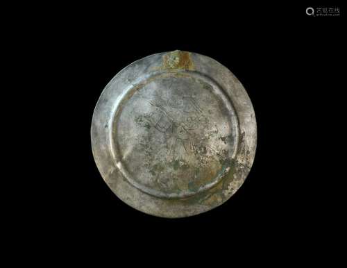 Viking Silver Paten with Figure