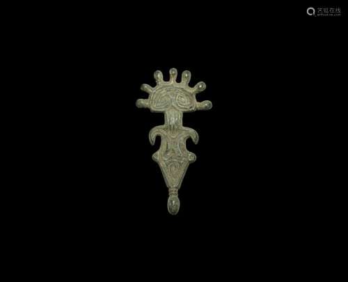 Gothic Radiate-Headed Brooch