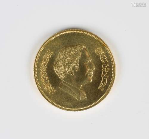 A Hashemite Kingdom of Jordan gold fifty dinars 1977.Buyer’s Premium 29.4% (including VAT @ 20%)