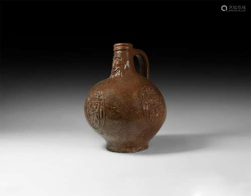 Post Medieval Bellarmine Jar with Shields