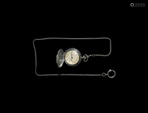 Vintage Automatic Fijo Pocket Watch with Chain