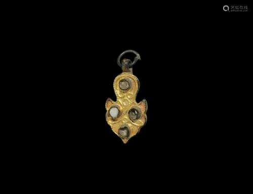 Medieval Gilt Pendant with Cells