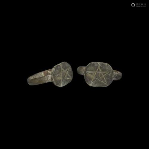 Medieval Pentagram Ring