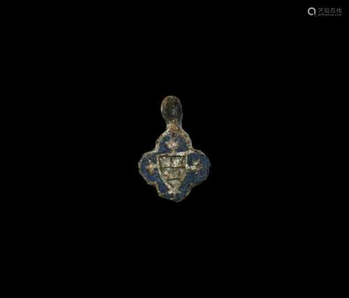 Medieval Enamelled Heraldic Harness Pendant