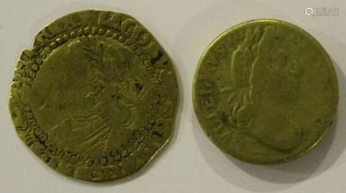 A James I quarter-laurel and a William III half-guinea coin weight.Buyer’s Premium 29.4% (