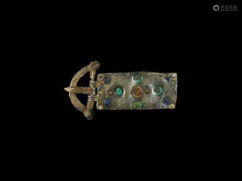 Medieval Silver Buckle with Plate