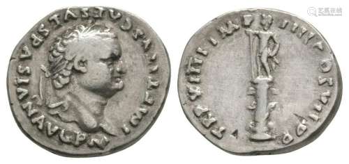 Titus - Figure on Column Denarius