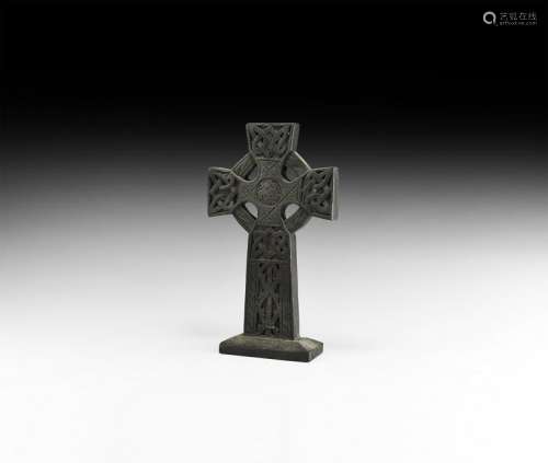 Vintage Wooden Cross with Interlaced Design