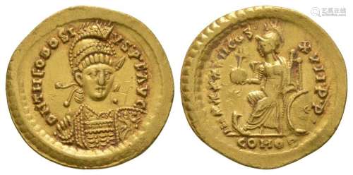 Theodosius II - Gold Constantinopolis Solidus