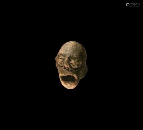 Pre-Columbian Mayan Demon Head