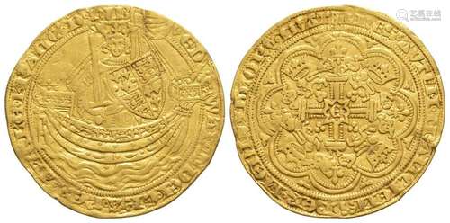 Edward III - London - Pre Treaty B Gold Noble