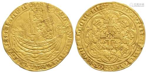 Edward III - London - Pre Treaty B Gold Noble