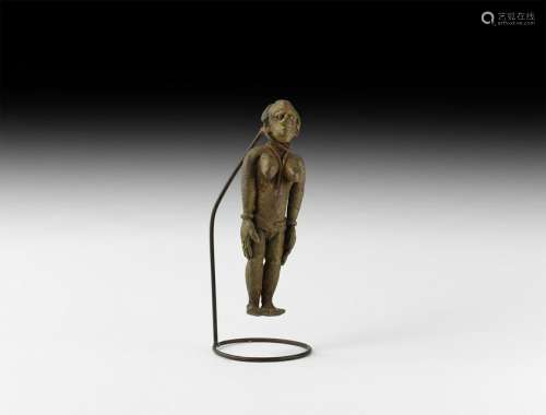 Ethnographic West Africa Bronze Female Figure