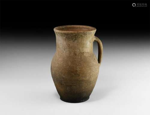 Large Medieval Handled Pitcher