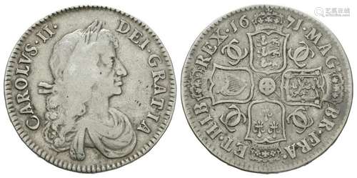 Charles II - 1671 - Halfcrown