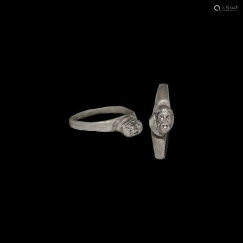Medieval Silver Ring with Bust