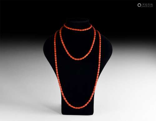 Natural History - Coral Bead Necklace Group