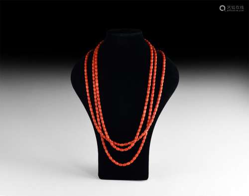 Natural History - Coral Bead Necklace Group