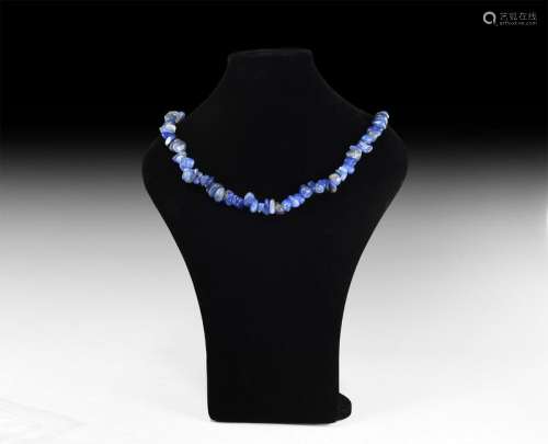 Natural History - Blue Agate Bead Necklace