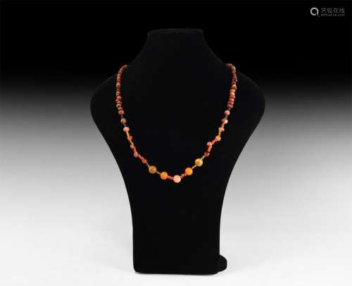 Carnelian and Other Bead Necklace