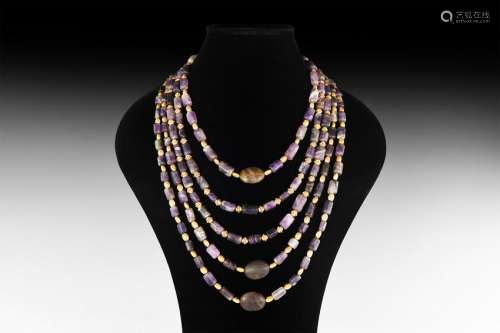 Natural History - Amethyst Bead Necklace Group