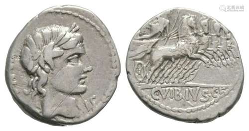 C. Vibius C. f. Pansa - Quadriga Denarius