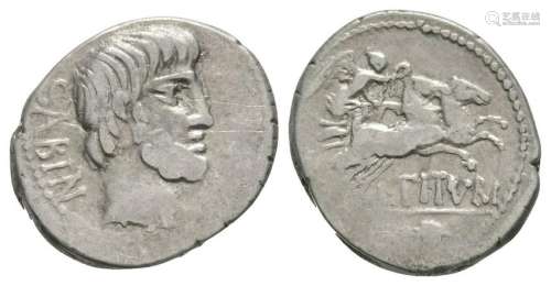 L. Titurius L. f. Sabinus - Biga Denarius